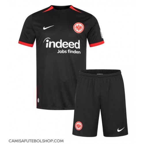 Camisa de time de futebol Eintracht Frankfurt Replicas 2º Equipamento Infantil 2024-25 Manga Curta (+ Calças curtas)